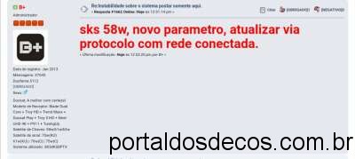 ATIVAÇÃO DUOSAT ONLINE PARAMETROS SKS 58W de 25-07-17 DUOSAT