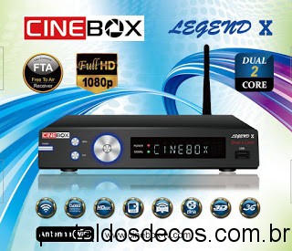 CINEBOX  -CINEBOX-LEGEND-X CINEBOX LEGEND X ATUALIZAÇÃO de 22-01-18