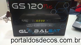 GLOBALSAT  -GLOBALSAT-GS-120-PLUS GLOBALSAT GS 120 PLUS ATUALIZAÇÃO V 111 de 27-01-18