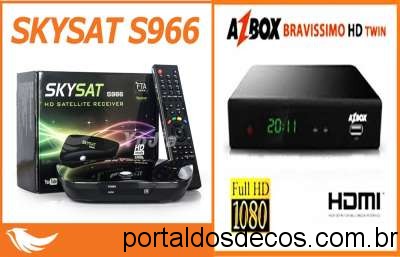 AZBOX  -Skysat-AZSAT-S966-receptor-de-satélite- AZBOX BRAVISSIMO EM SKYSAT S966 ATUALIZAÇÃO MODIFICADA V1.170 de 06-03-18